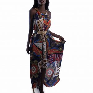 Multicolour Motif Sleeveless dress