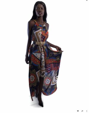 Multicolour Motif Sleeveless dress