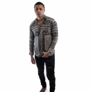 Multi shade Bandanna Print Dress Shirt